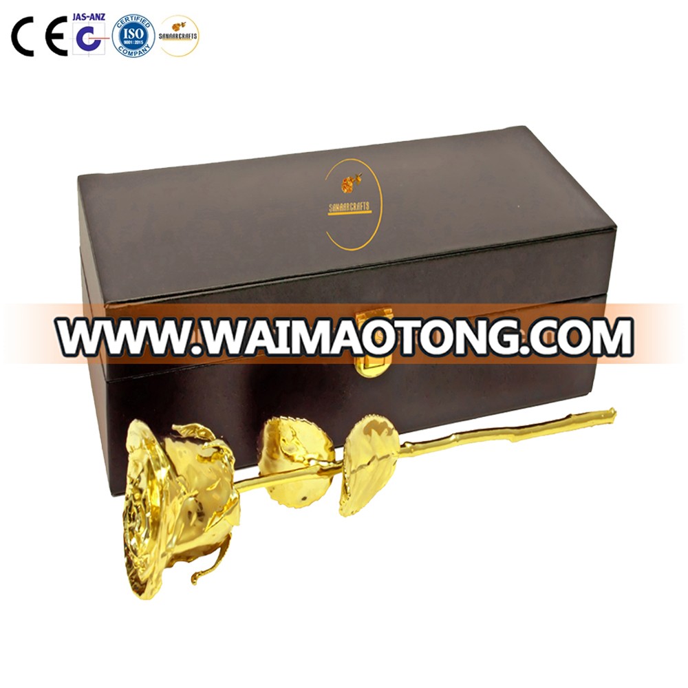 Beautiful Natural Gold Rose With Beautiful Gift Box