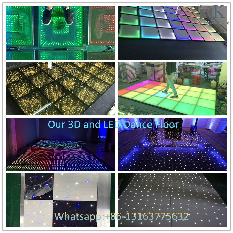 Disco dj portable panels tiles interactive wooden dance floor