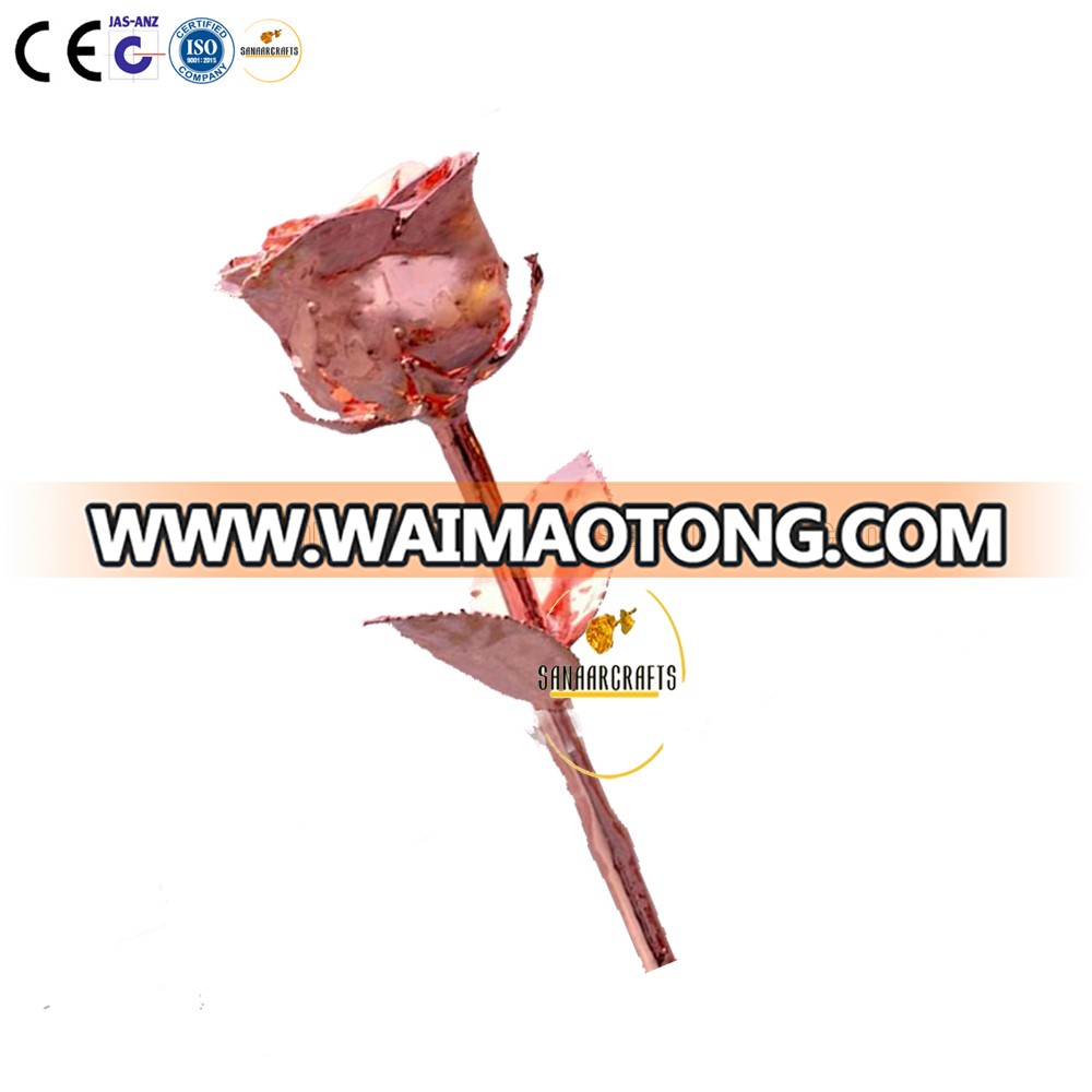 Antique Copper Plated Natural Rose