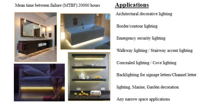 3014 White waterproof LED Strip Light