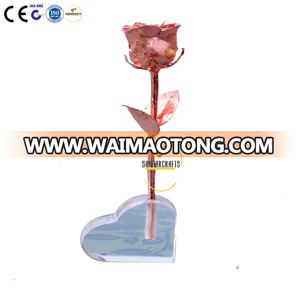 Antique Copper Plated Natural Rose