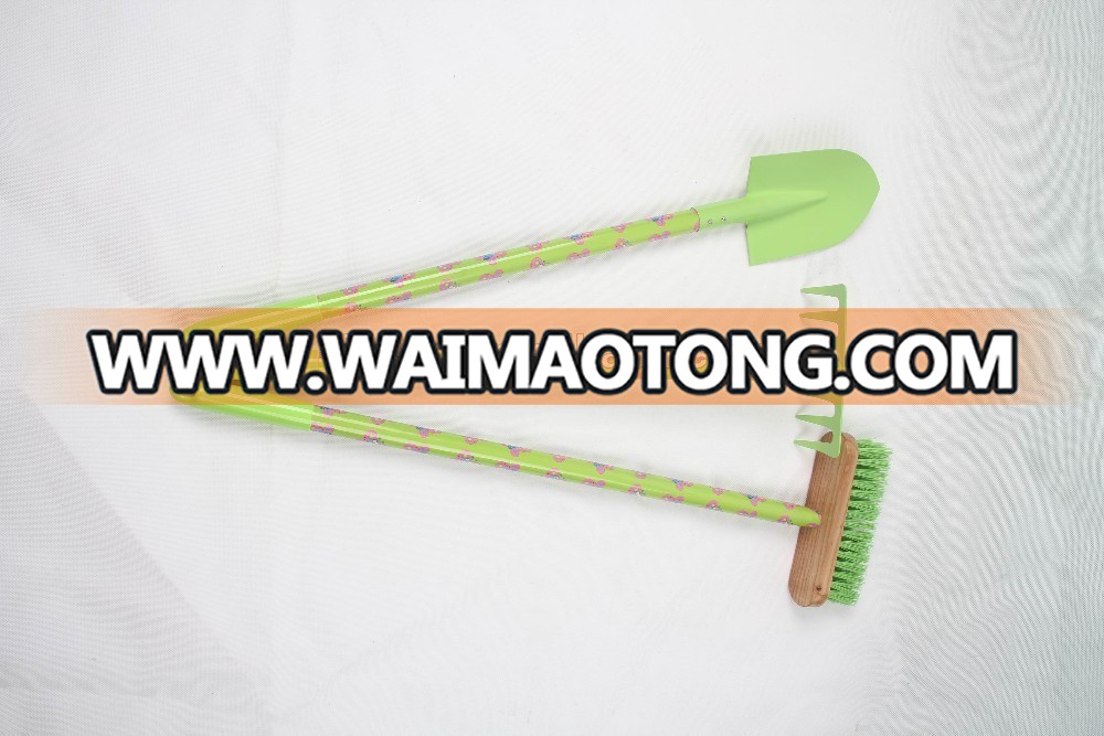 kids long wooden handle garden tools for children