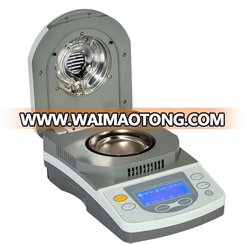 Halogen drying digital moisture meter for chemical raw material