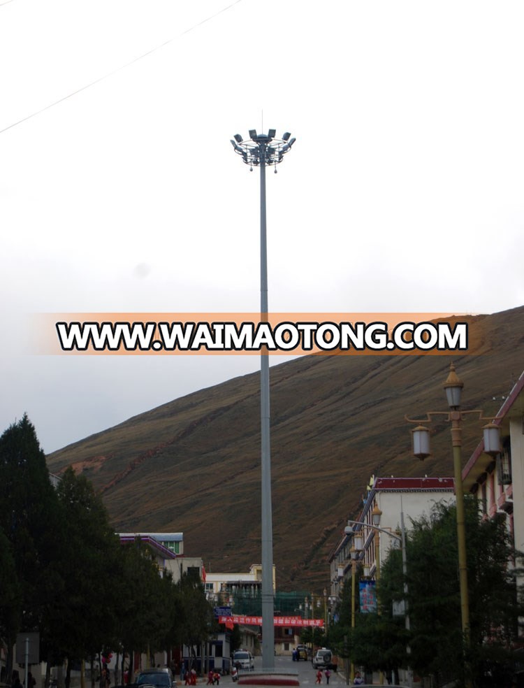 15-35m high pole light/high mast lighting tower steel square landscaped outdoor lighting mo<em></em>nopole high mast tower