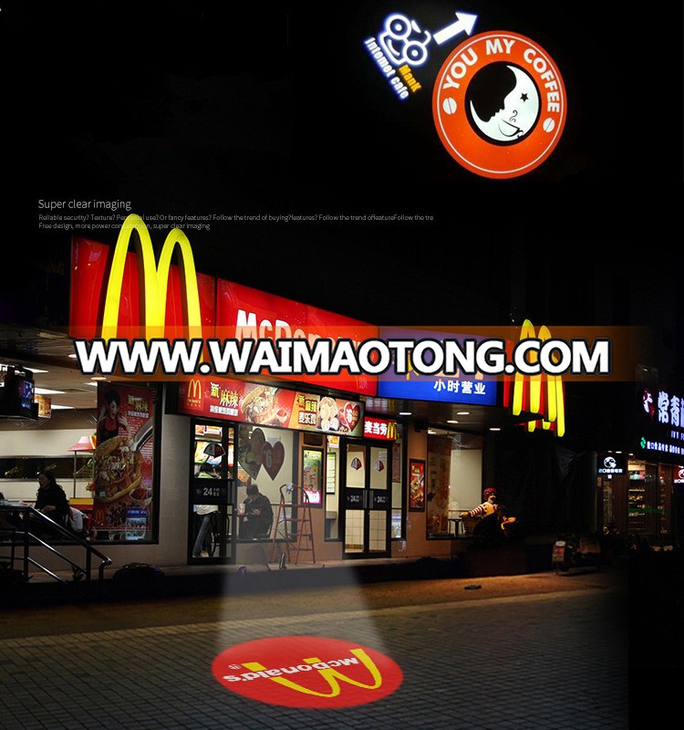 Rotating 40W logo projector flashlight LED decoration light with5000 lumens displaying