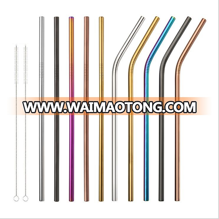 Bar accessories 18/10 PVD coating stainless steel drinking straws