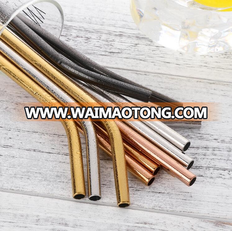 Bar accessories 18/10 PVD coating stainless steel drinking straws