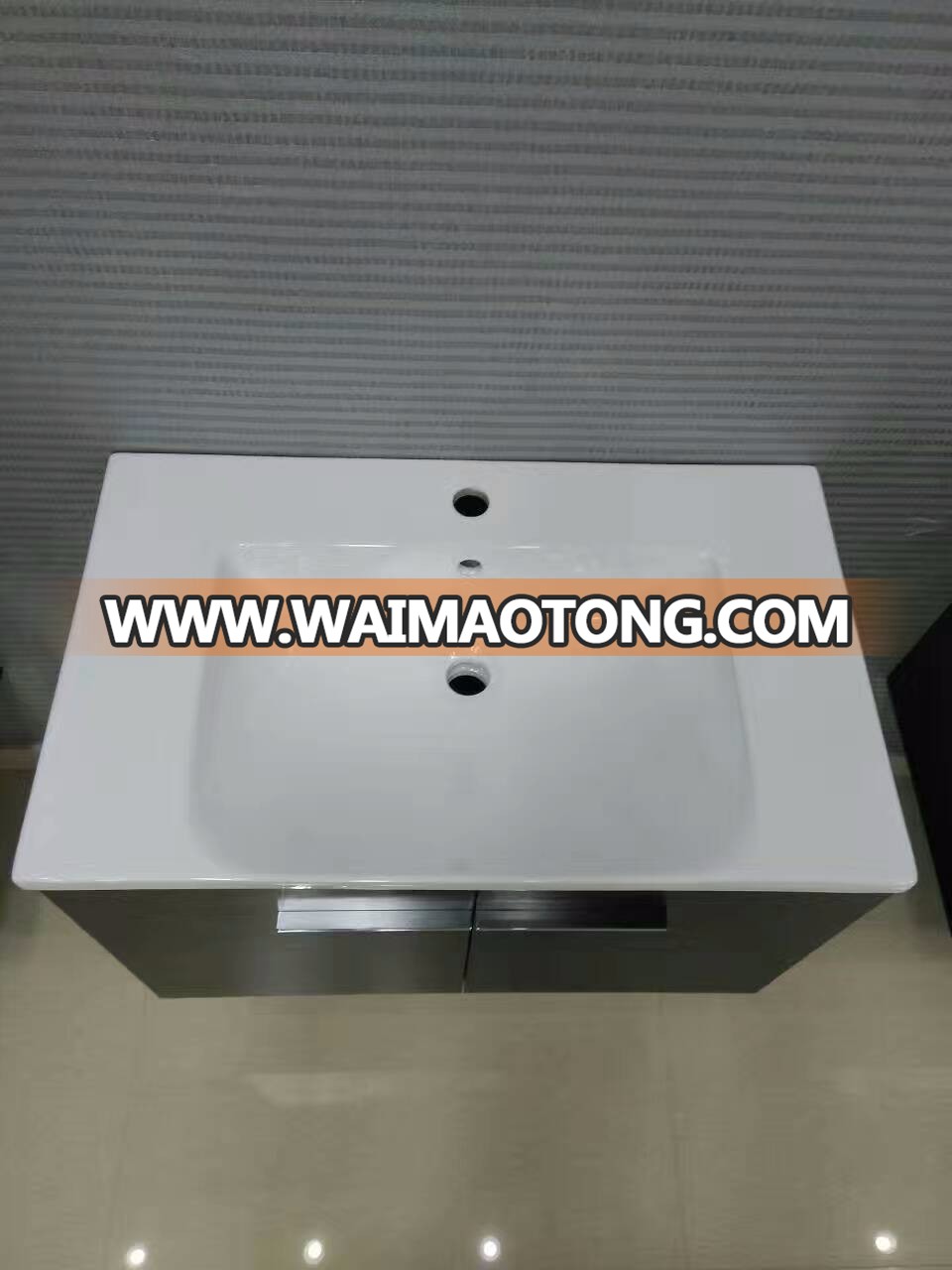 Bathroom cabinet wash basin rectangle shape cabinet basin