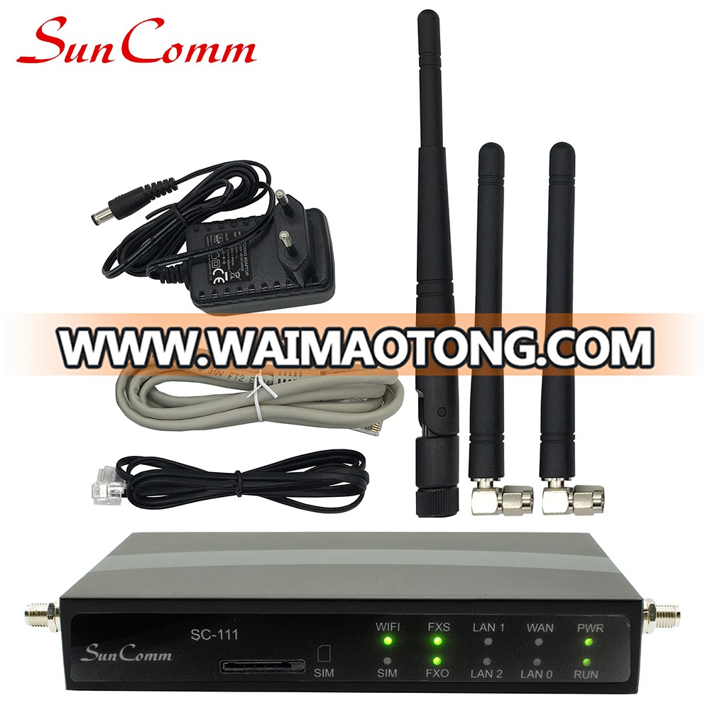 WIFI ATA GSM 1SIM VoIP Gateway SC-111-GW Wifi AP 2.4GHz Quad Band Frequency 1 FXO PSTN Port 1FXS Telephone Port