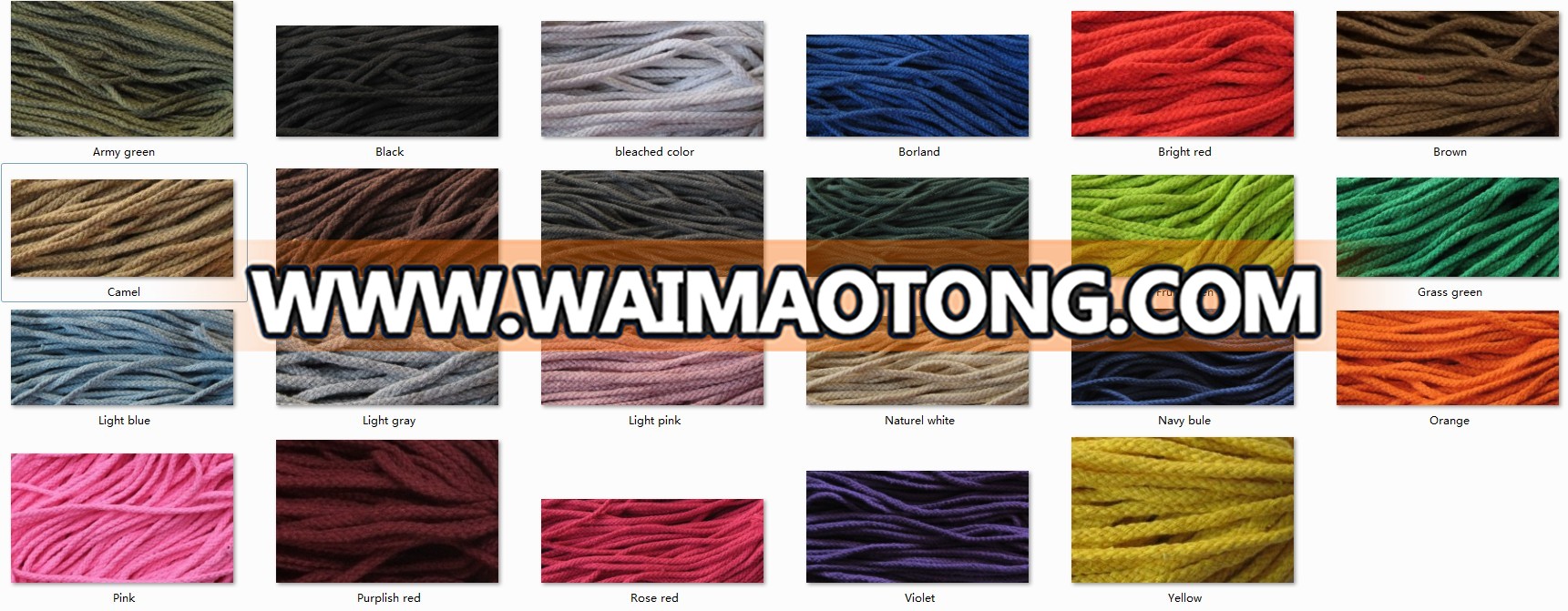 2mm 3mm 4mm 5mm 6mm Twisted Cotton Braid Cord