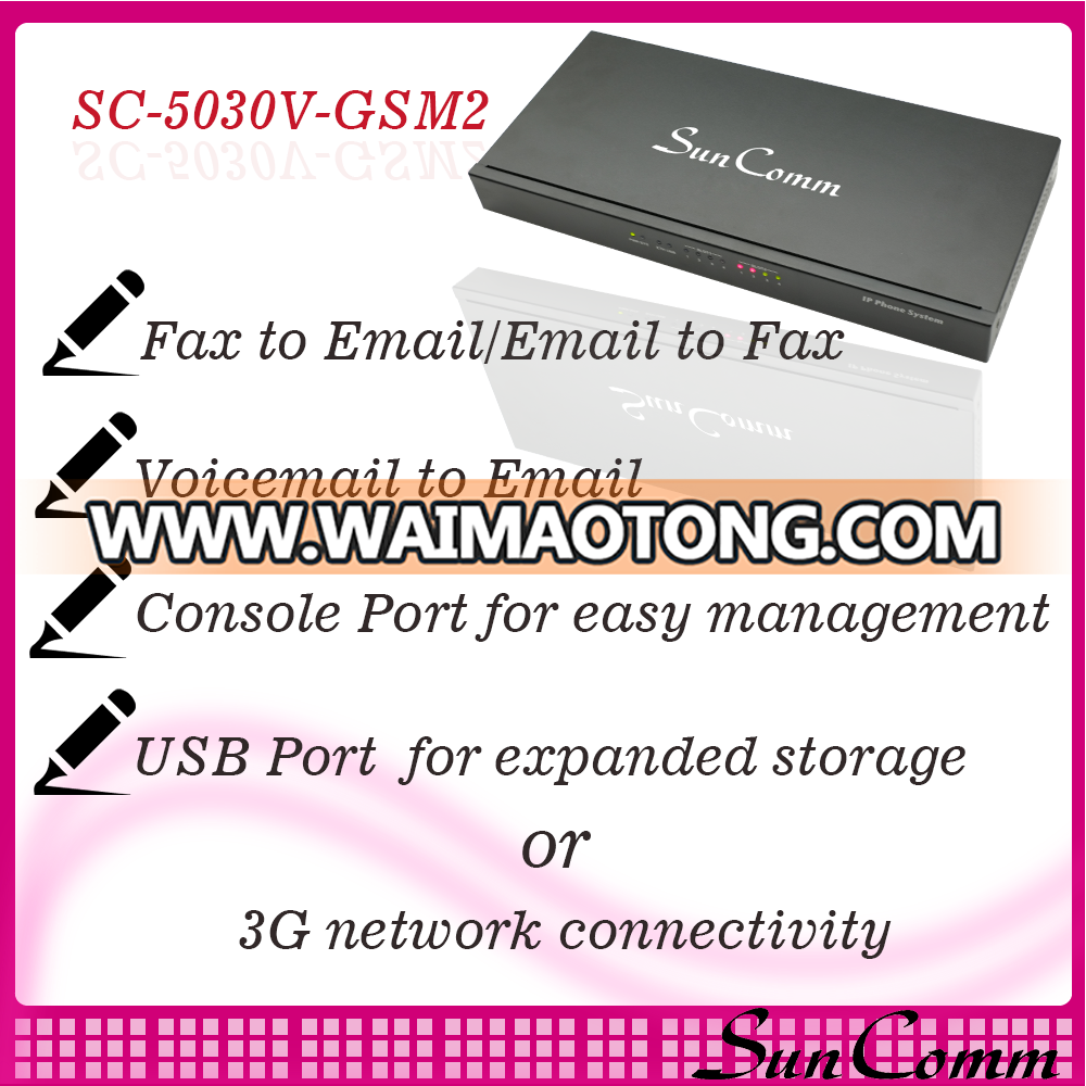 SC-5030V-GSM2 Office Wireless GSM 2SIM IP PBX with 50-100ext 30 simultaneous call