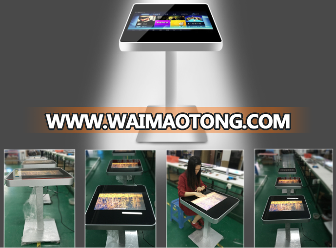 all in one multimedia interactive capacitive multi touch table for restaurant/coffee shop