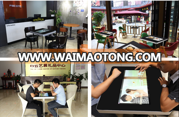 all in one multimedia interactive capacitive multi touch table for restaurant/coffee shop