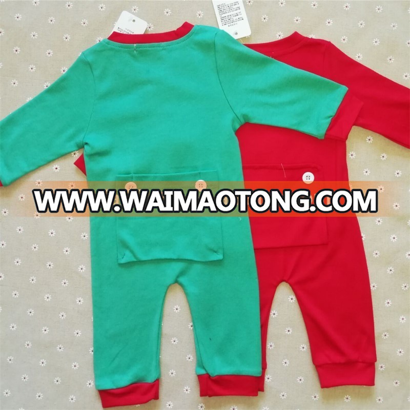 2017 baby christmas pajamas Boys Girls Newborns With Long Sleeves Overalls Jumpsuits Outfits