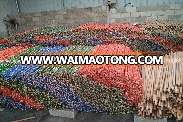 Chinese PVC Coated Wooden Coco<em></em>nut BROOM STICKS/ COCO LEAF STICK