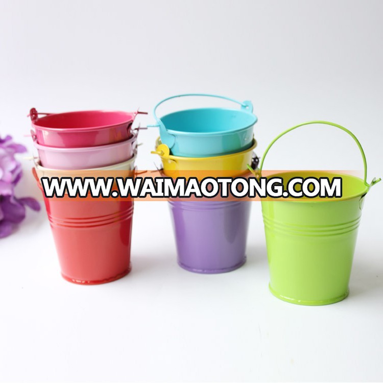 Hot selling galvanized tin pail planter flower pots small me<em></em>tal buckets