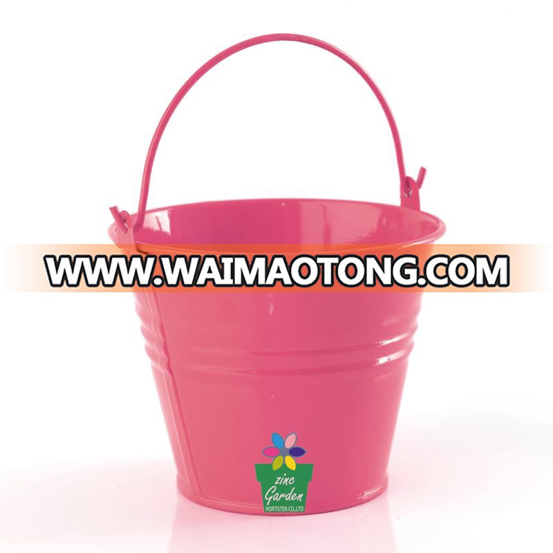 Hot selling galvanized tin pail planter flower pots small me<em></em>tal buckets