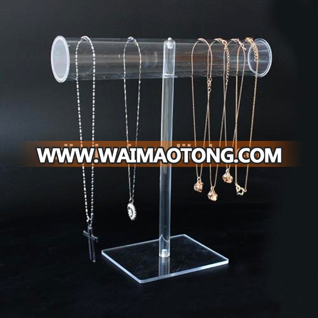 Factory quality clear acrylic fashion jewelry display for necklace and bracelet