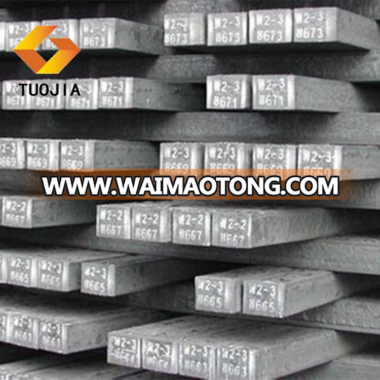 steel raw material Q195 Q235 hot rolled mild steel square bar iron billets from tangshan tuojia