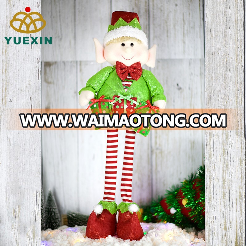 Lovely Christmas Standing Elf Bendable Soft for Christmas Decoration