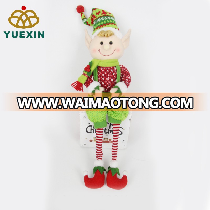 Lovely Christmas Standing Elf Bendable Soft for Christmas Decoration