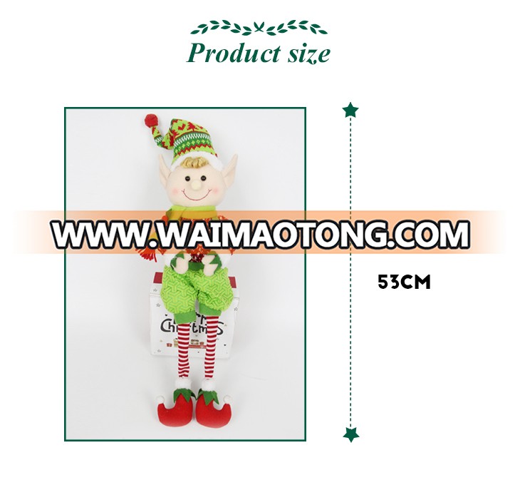 China Supplier Customize Cute Christmas Plush Sitting Elf