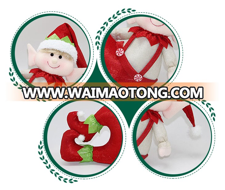 95% Polyester and 5% Sand of Christmas Elf Handmade Soft Toy