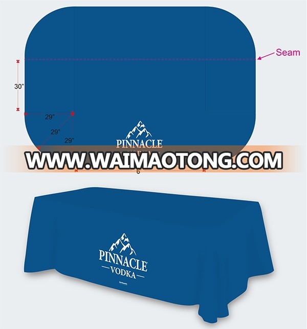 Popular custom cheap trade show 6ft advertising table cloth