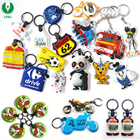 Shenzhen Factory Custom PVC Led Keychain, Key Chain Light, Led Keyring