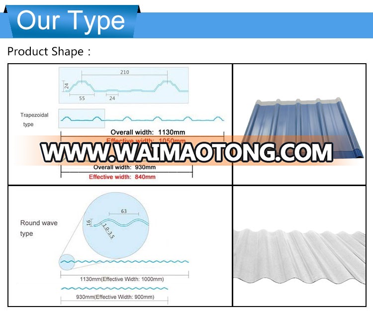 Colored polycarbo<em></em>nate corrugated roofing sheet