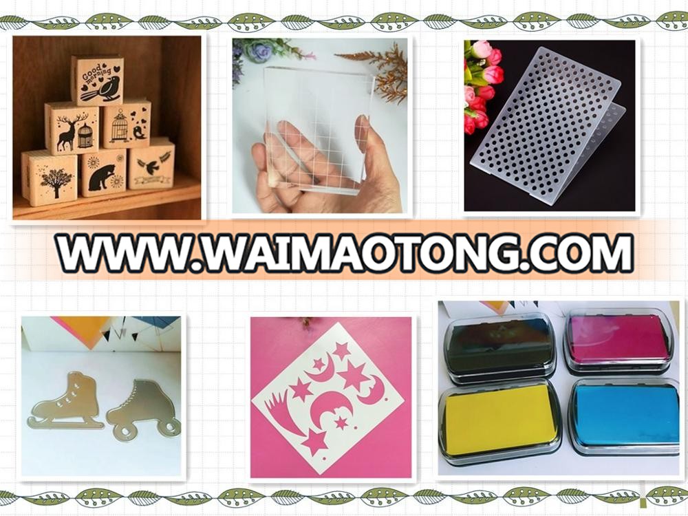 square customize colorful decorative stamps for teaching wood rubber stamps