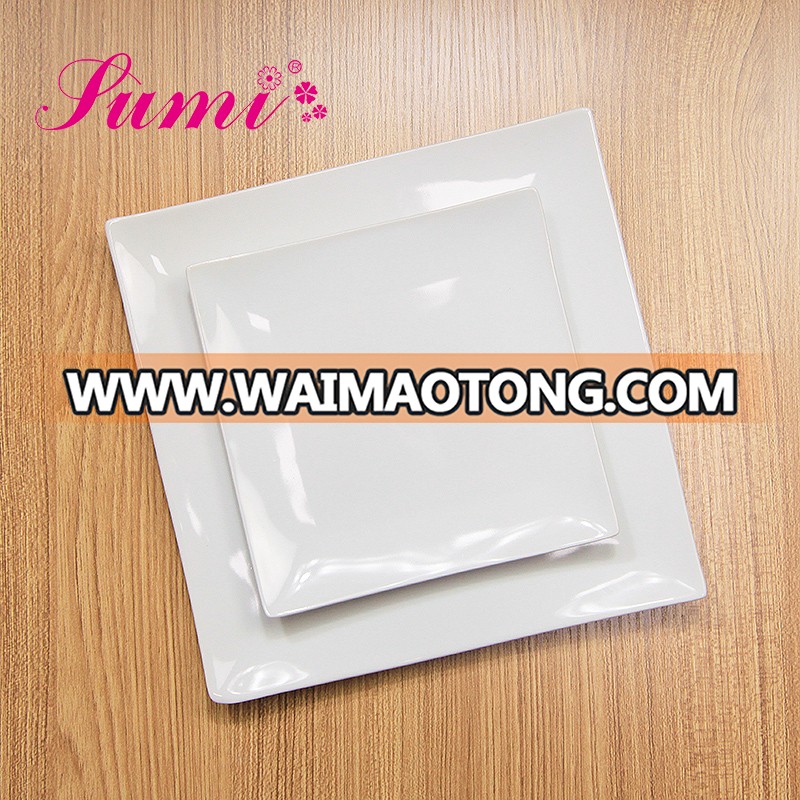 Simple design white round plate porcelain restaurant with hotel ware