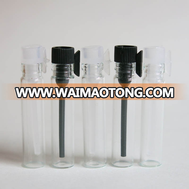 Various color stopper 1ml 1.5ml 2ml 3ml small perfume glass vials