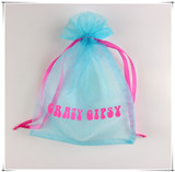 Factory Price perso<em></em>nalized organza gift bag, printed logo organza bags