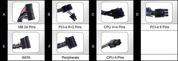 High quality 80 PLUS APFC ATX 1000W switching mode desktop power supply