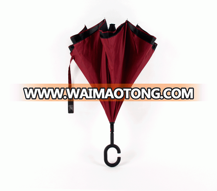 Factory direct windproof inverted umbrella reverse umbrellas with logo prints customize for wholesale