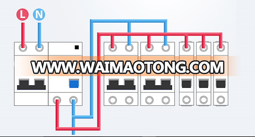 New Type 2P+N 16,20,25,32,40,63A Residual Current Circuit Breaker