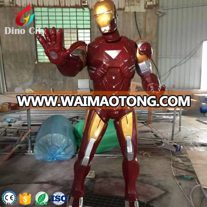 Fiberglass Movie Character Replica Iron Man Sculpture