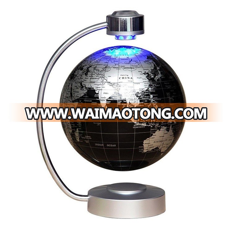 Home Office Desk Decoration Magnetic Levitation Rotating World Globe With Light For Learning Education Teaching Demo