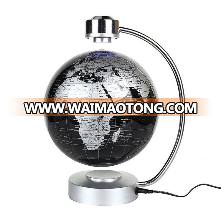 Home Office Desk Decoration Magnetic Levitation Rotating World Globe With Light For Learning Education Teaching Demo