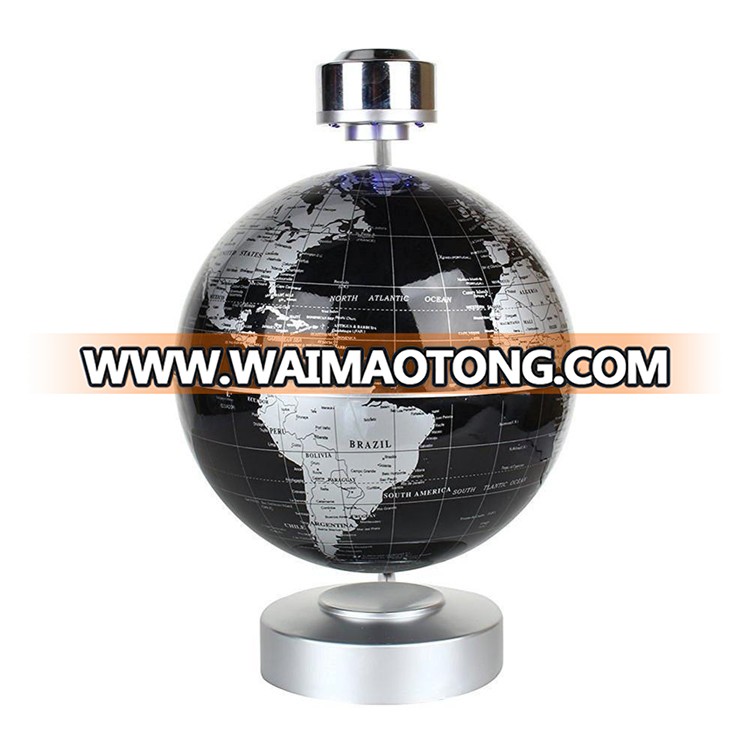 Home Office Desk Decoration Magnetic Levitation Rotating World Globe With Light For Learning Education Teaching Demo