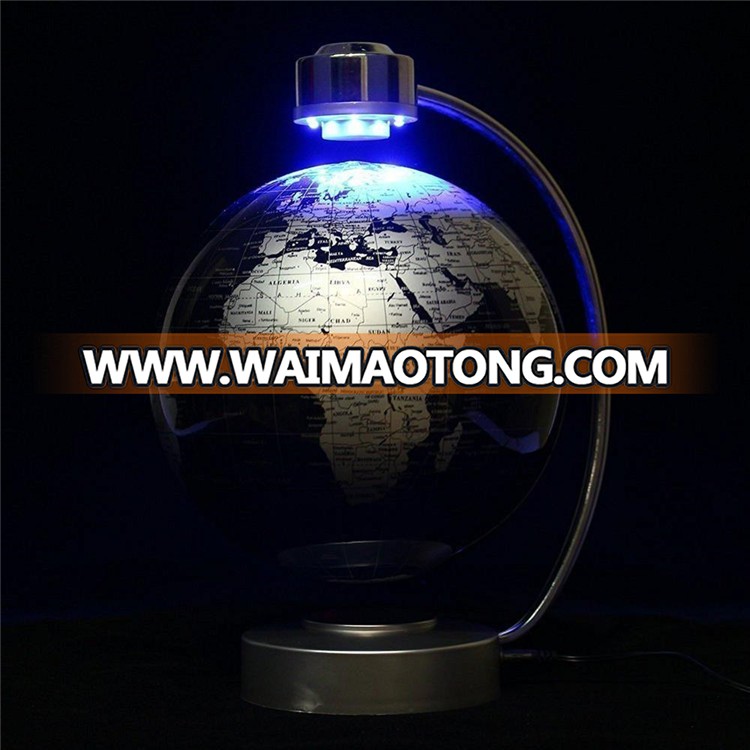 Home Office Desk Decoration Magnetic Levitation Rotating World Globe With Light For Learning Education Teaching Demo