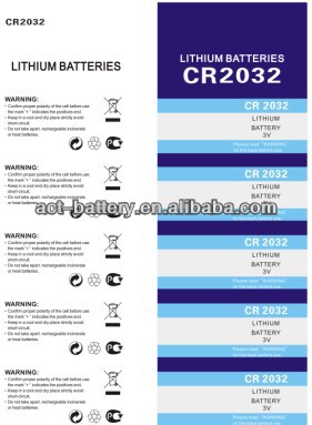 Button Cell 3.0 V CR2032 Hot Sale & Factory Price ACT Button Cell CR2016/CR1616/CR2025/CR2450/CR2477/CR2032