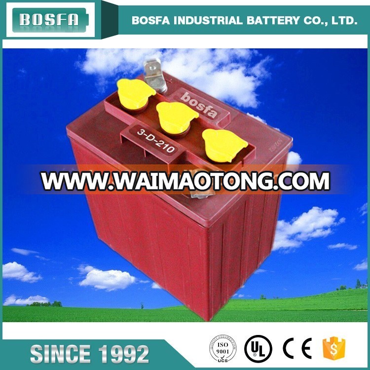 bosfa industrial golf car battery 6v 210ah lead acid battery for electric car