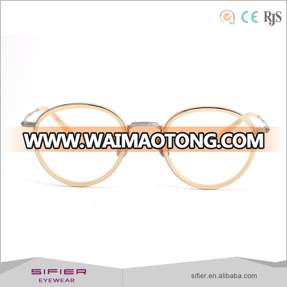 High Quality Fashion Optical f<em></em>rames 4 Color Options Titanium Acetate Reading Glasses