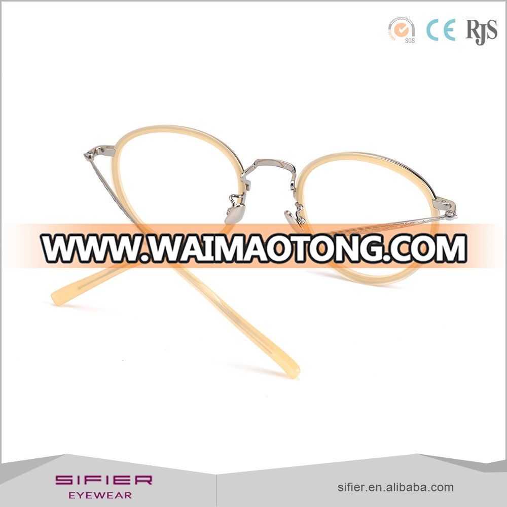 High Quality Fashion Optical f<em></em>rames 4 Color Options Titanium Acetate Reading Glasses