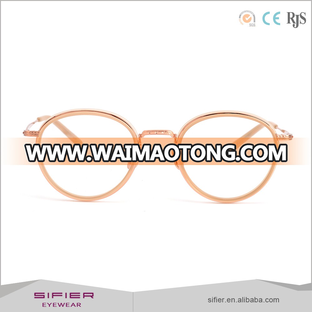 High Quality Fashion Optical f<em></em>rames 4 Color Options Titanium Acetate Reading Glasses