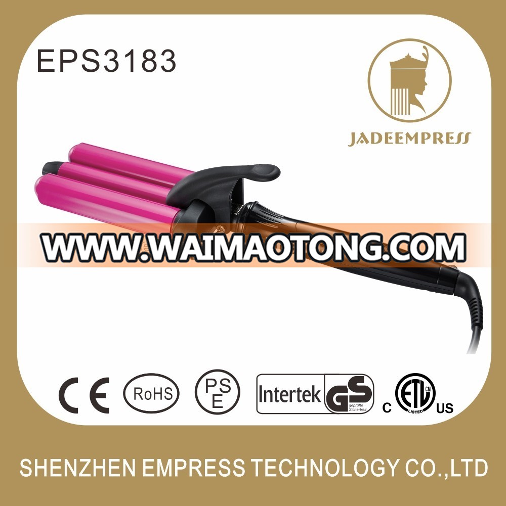 China factory best hair curling tools ceramic PTC heater hair curler big barrel curling wand with LCD display EPS3183