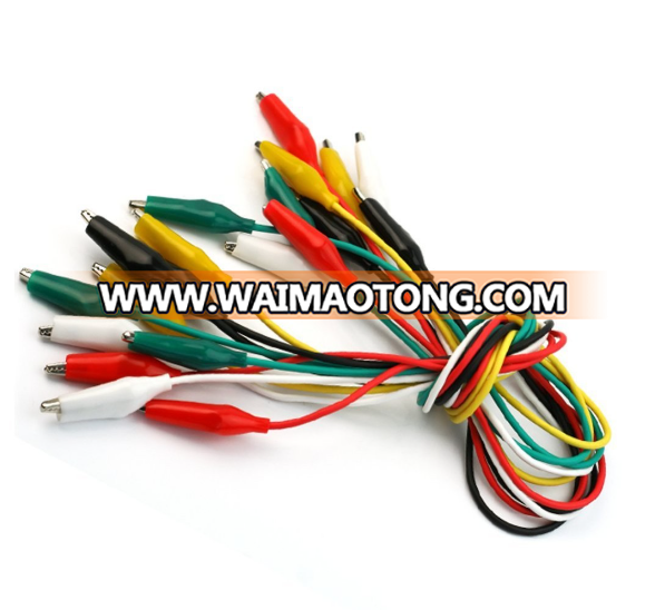 Wholesale Colorful alligator clip with test lead wires Crocodile clip test cable