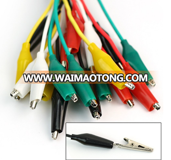 Wholesale Colorful alligator clip with test lead wires Crocodile clip test cable